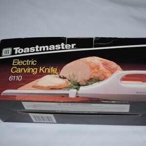 VTG Toastmaster Electric Carving Knife Dual Blade Model 6110 Stainless Steel Box